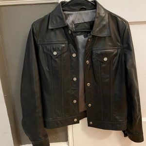 Guess Leather Jean Jacket